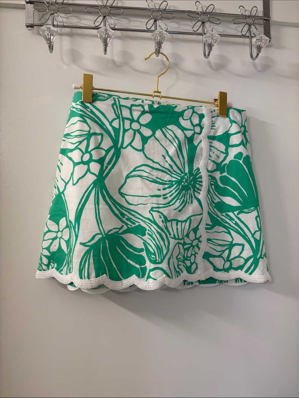 Green & White Floral Lilly Pulitzer Skort